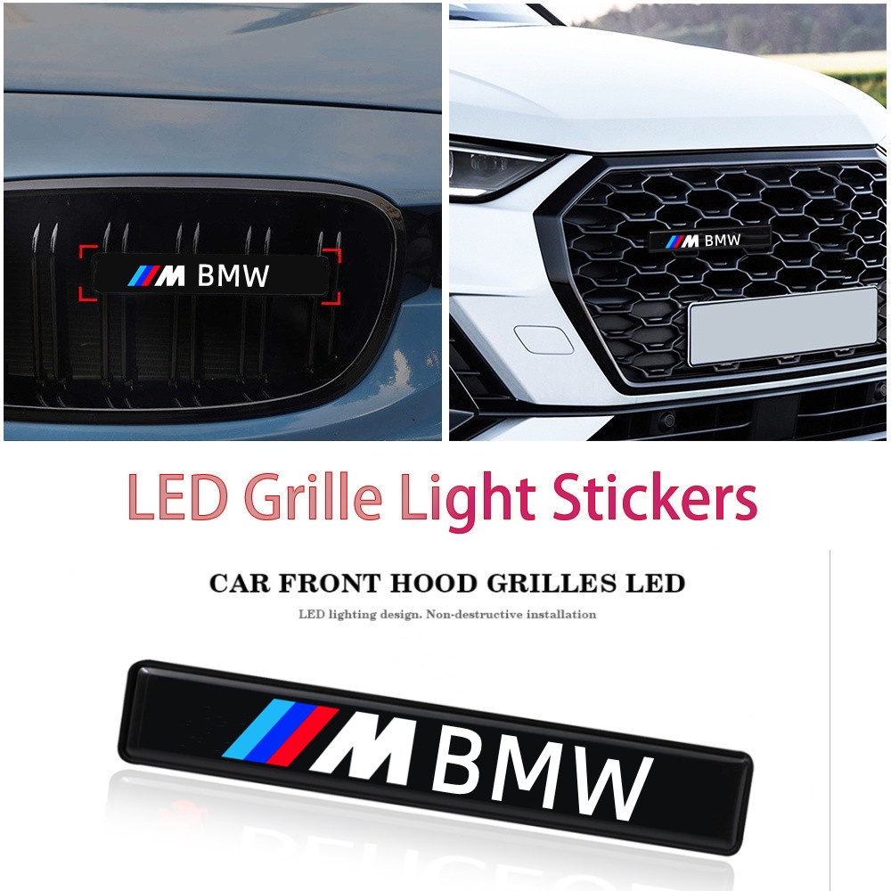 BMW M Car Front Hood Grille Logo LED Logo Badge Decorative Light for ...