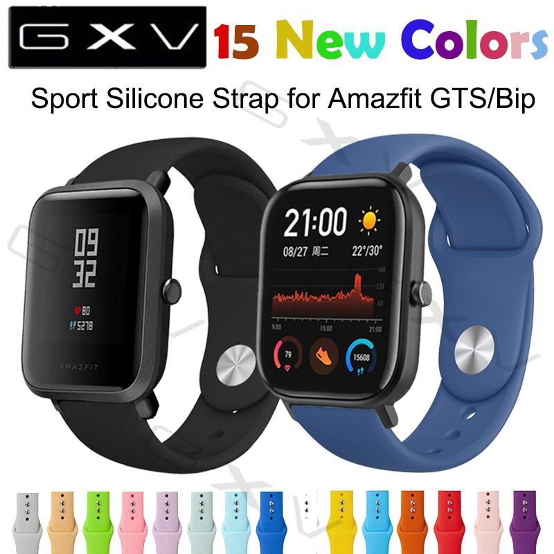 20mm Silicone Soft Sport Band for Xiaomi Huami Amazfit GTS2 Mini Bip S Bip U Younth Smartwatch Strap Shopee Philippines