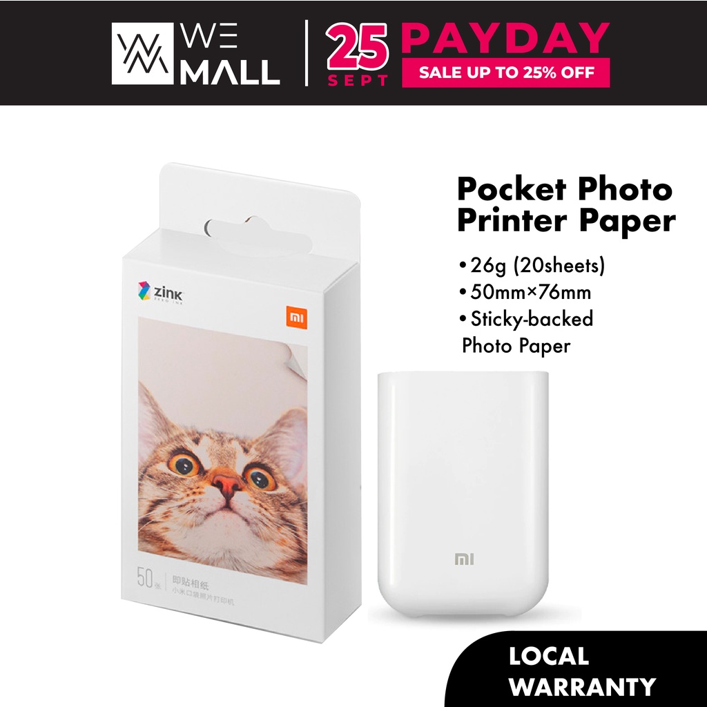 Xiaomi Pocket Photo Printer Paper (Mi Exclusive, Stickybacked Photo