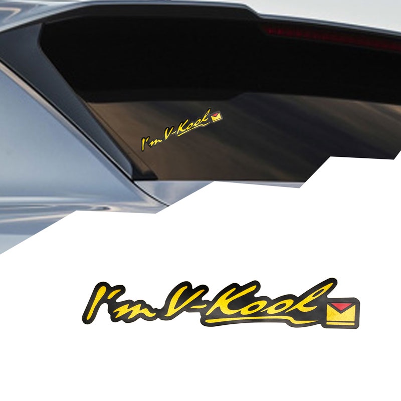 Car sticker 3d text English rear window triangular side window ...