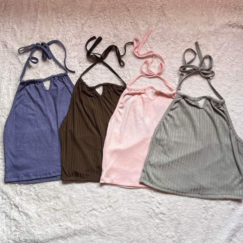 MAXINEHALTERCROPTOPS fit medium to semi plus size | Shopee Philippines