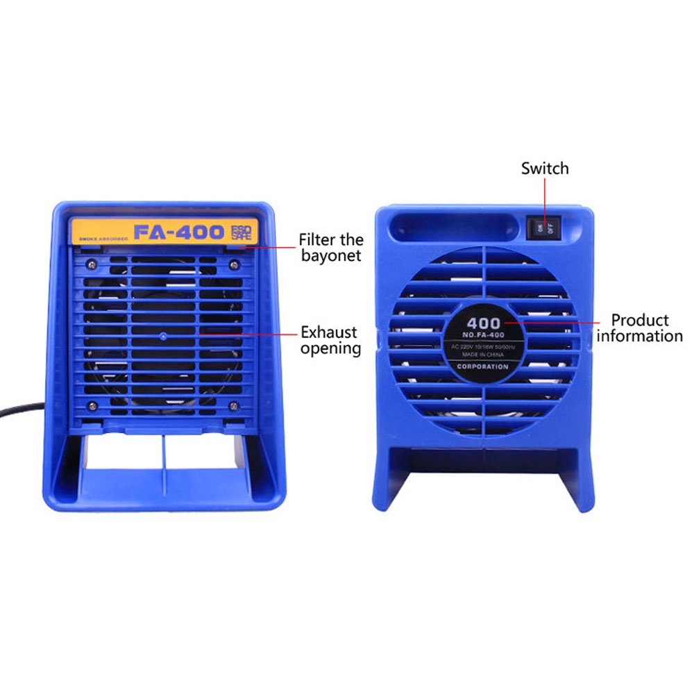 FA-400 Solder Iron Smoke Absorber Fume Extractor Soldering Air Blower ...