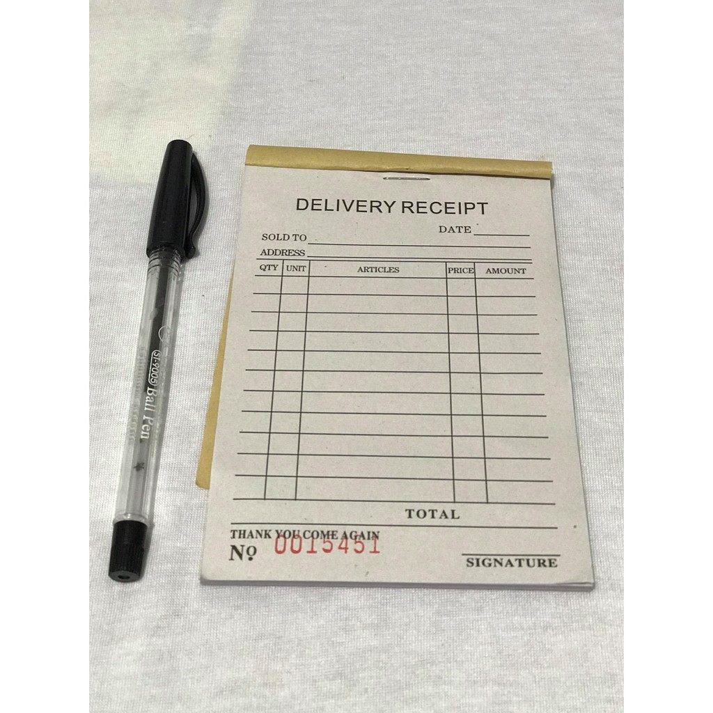 DELIVERY RECEIPT(Small Size ) List 9x13cm Regular and Thick duplicate ...