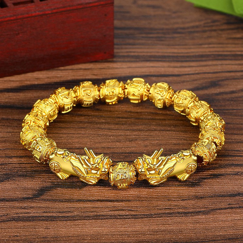 ZHENGYOU Lucky Piyao Bracelet Gold Bead Transfer Beads warding off evil spirits lucky bracelet bracelet Feng Shui pixiu bracelet Shopee Philippines