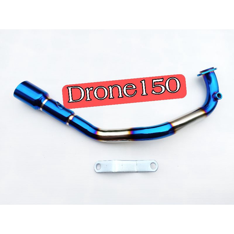 Rainbow exhaust pipe GPX Drone 150 wears a 2inch custom exhaust pipe