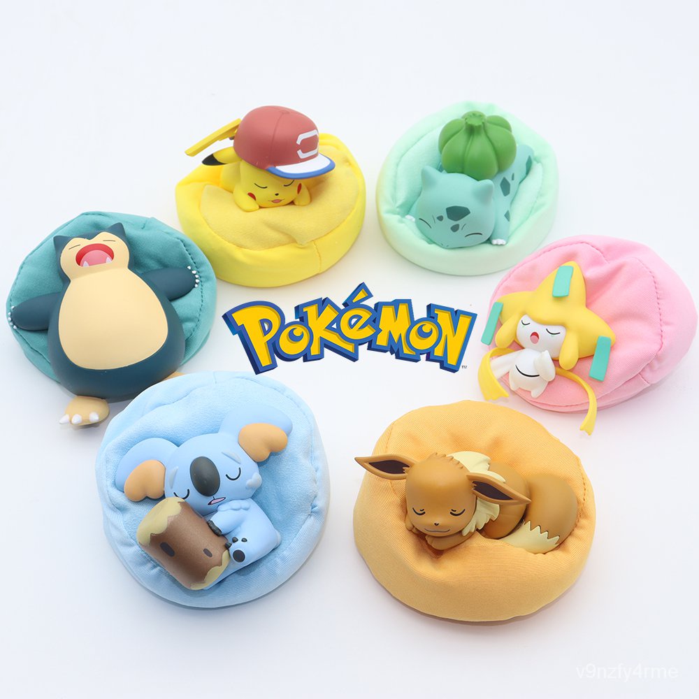 6 Styles Pokemon Figure Anime Eevee One Piece Figure Toys Model Kawaii ...