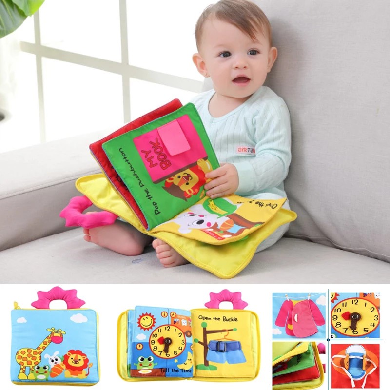 Toddler Baby Kids Soft Cloth Book Early Learning Unfolding Activity