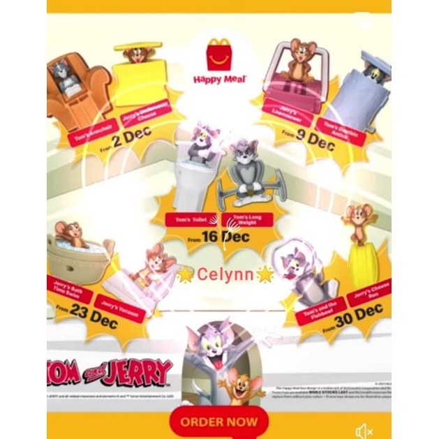 Mcdonald S Mcd Mcdonalds Mekdi Happy Meal Toys Tom And Jerry 2021
