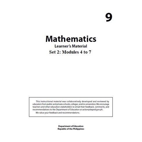 Grade 9 Math Kto12 Module Learners Manual Module Piso Print K12 ...