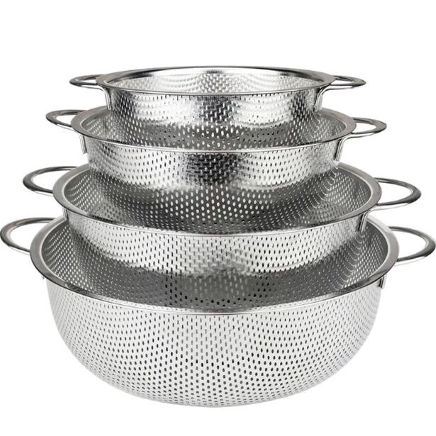 Stainless Steel Double Ears Colander Strainer Big Strainer Salaan Shopee Philippines