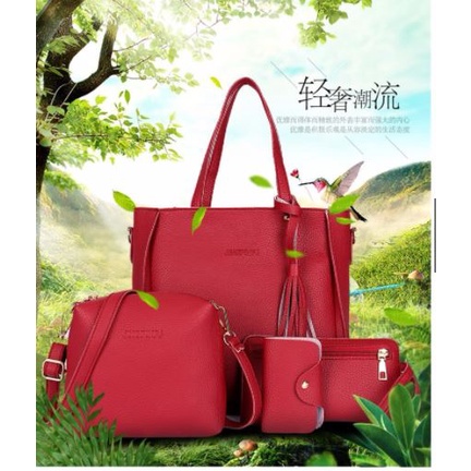 Jingpin fashion korean sling bag 4in1 set