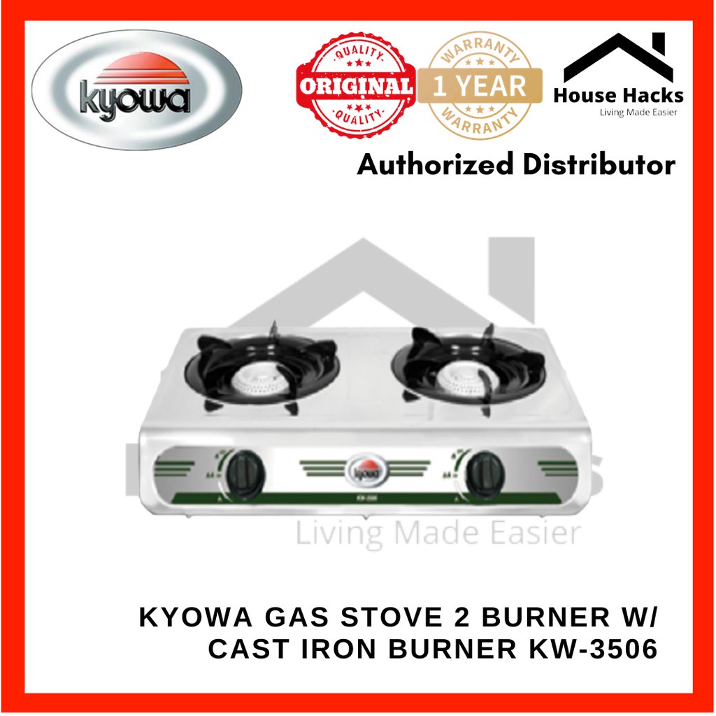 Kyowa Gas Stove 2 Burner W/ Cast Iron Burner KW3506 (House Hacks