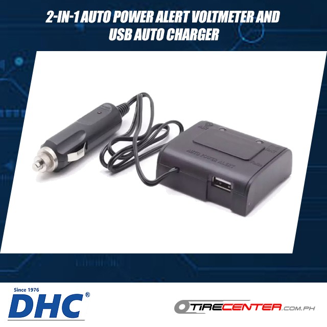 DHC APM 5 2 in 1 Auto Power Alert Voltmeter and USB Auto Charger