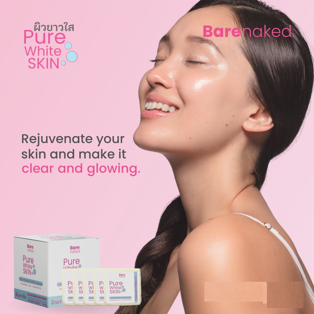 PURE WHITE SKIN by BARE NAKED INSTA PERMANENT WHITENING SOAP 70grams