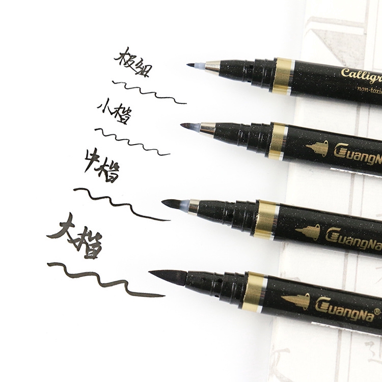 FUDENOSUKE BRUSH PEN SOFT HARD 4 Size TIP (kaligrafi Calligraphy