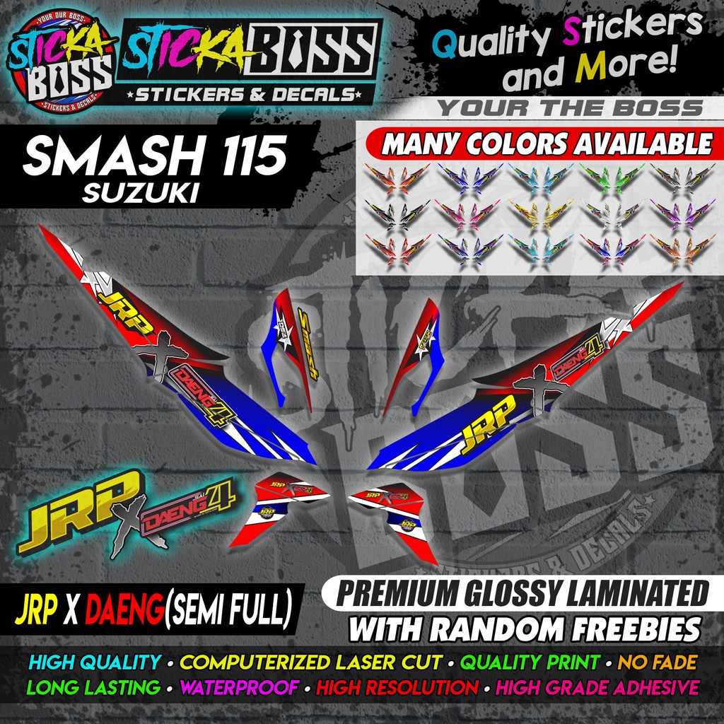 SMASH 115 JRP x DAENG [ SEMI-FULL ] STICKER DECALS By STICKABOSS ...