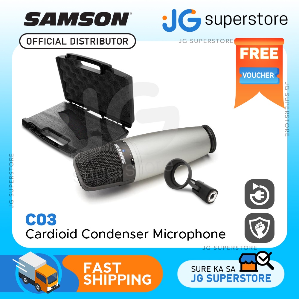 Samson C03 MultiPattern Condenser Microphone Supercardioid Omni with