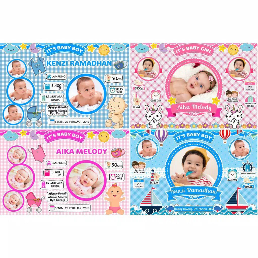 Baby Biodata (Already With Frame) | Shopee Philippines