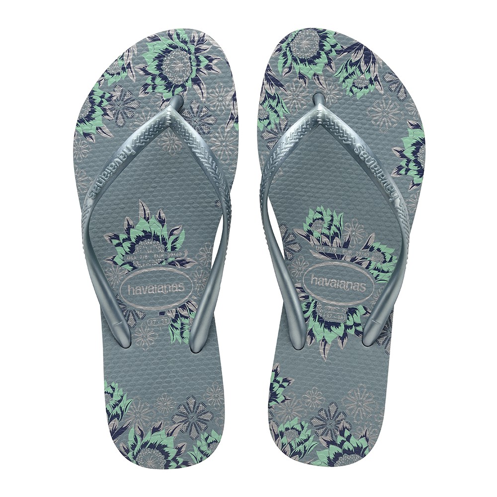 Havaianas silver blue hot sale