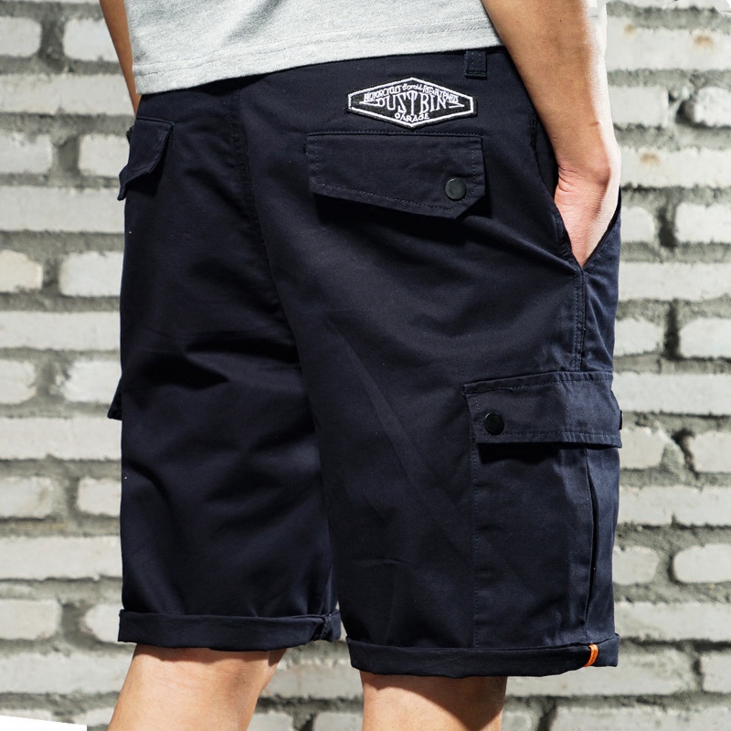 saferido Summer American High Street Pure Cotton Work Clothes Multi Pocket Shorts For Men And Women Street Retro Hip Hop Capris Fashion