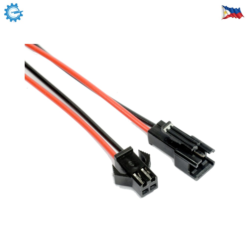 2 Sets JST 2.54 SM 2-Pin Connector plug Female & Male with Wires Cables