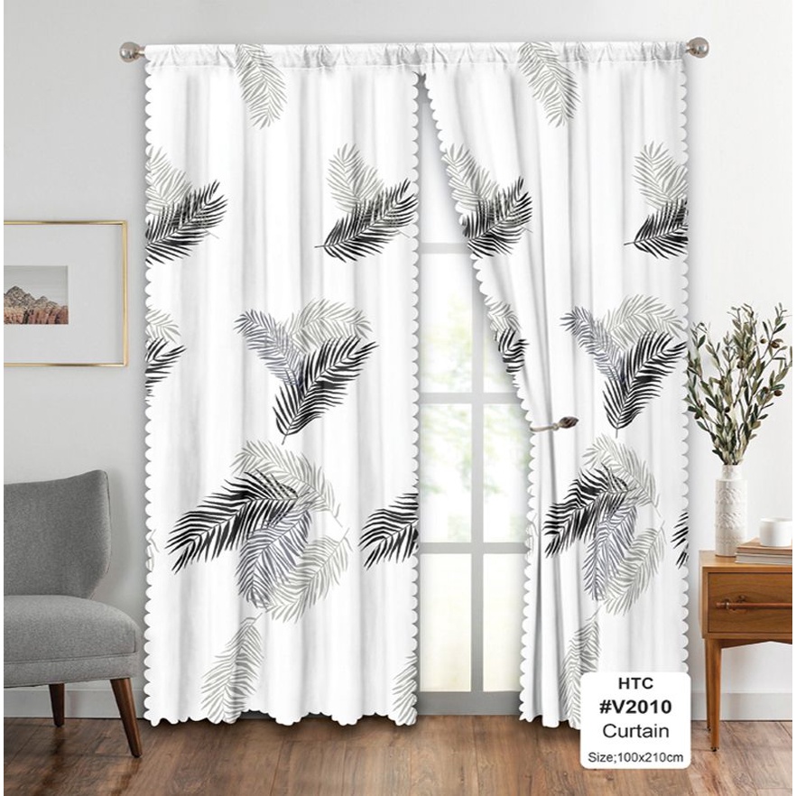 Sale Feather Curtain Plain Window Door Home Decor White Kurtina COD 100 ...