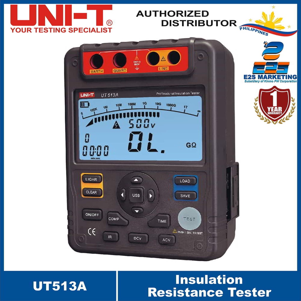UNIT Insulation Resistance Tester UT513A Shopee Philippines