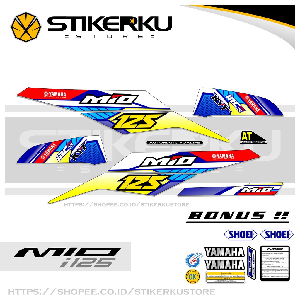MIO i 125 STOCK DECALS MIO M3 STRIPING/ /Z 125 STICKER/ STICKER/ RACING ...
