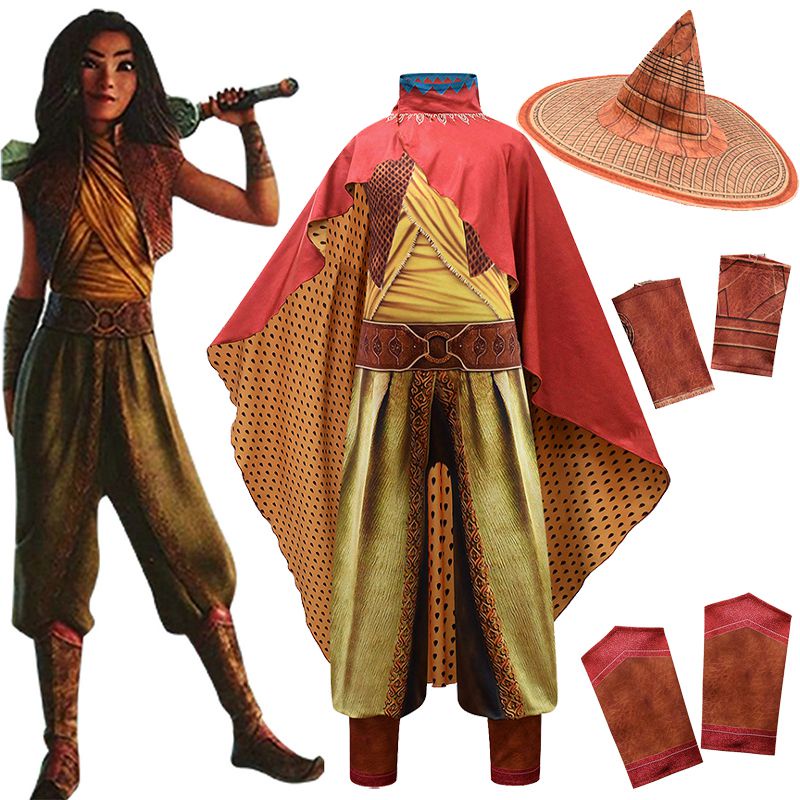 Movie Raya Enchanting And The Last Dragon Kids Cosplay Set Fancy ...