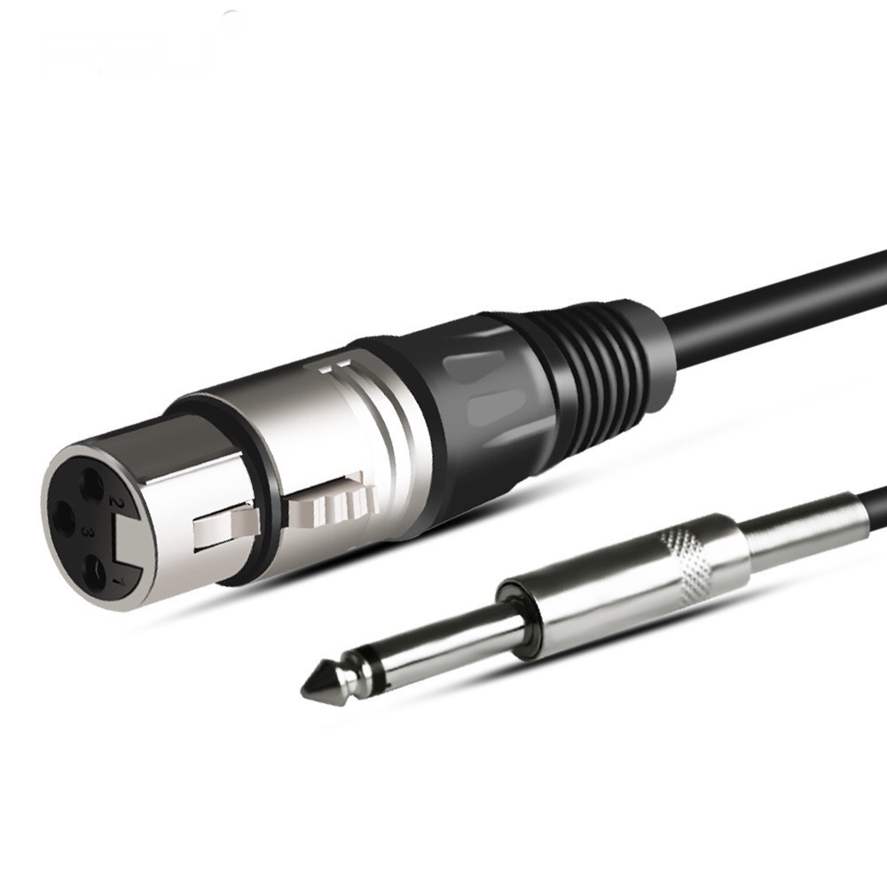 100 Original Lucky 5m10m Microphone Wire Cord XLR Female To Jack 6.35mm Male Plug Audio Lead