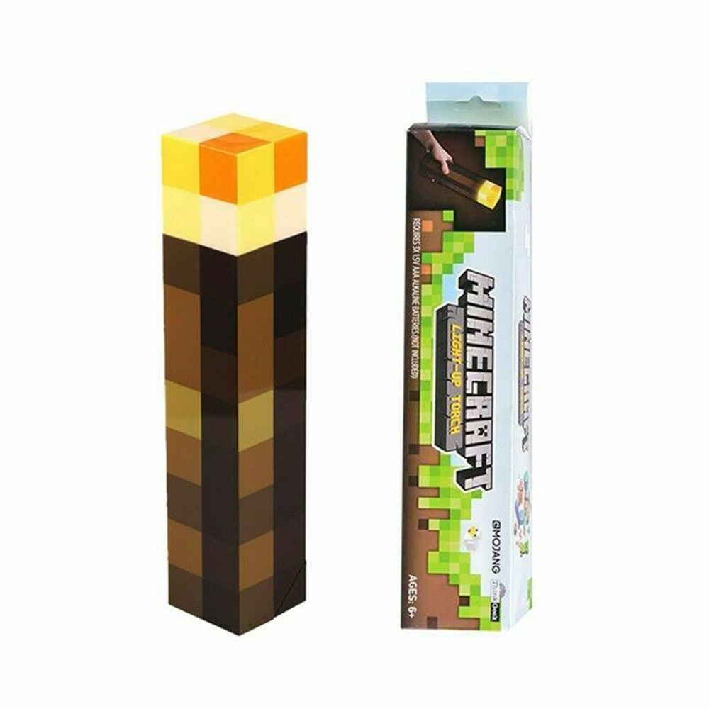 MINECRAFT Torch Light Hand Held or Wall Mount Night Light up Lamp Toys