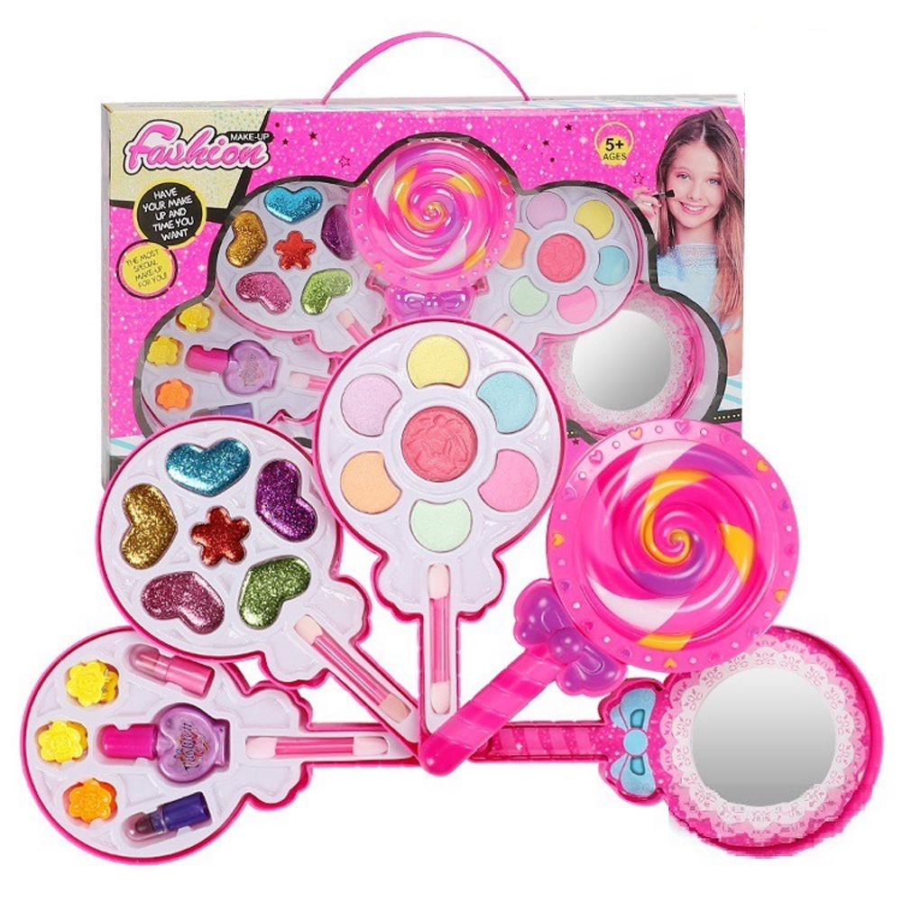 Kids Girls Makeup Set Lollipop Makeup Toys Nontoxic Washable Makeup