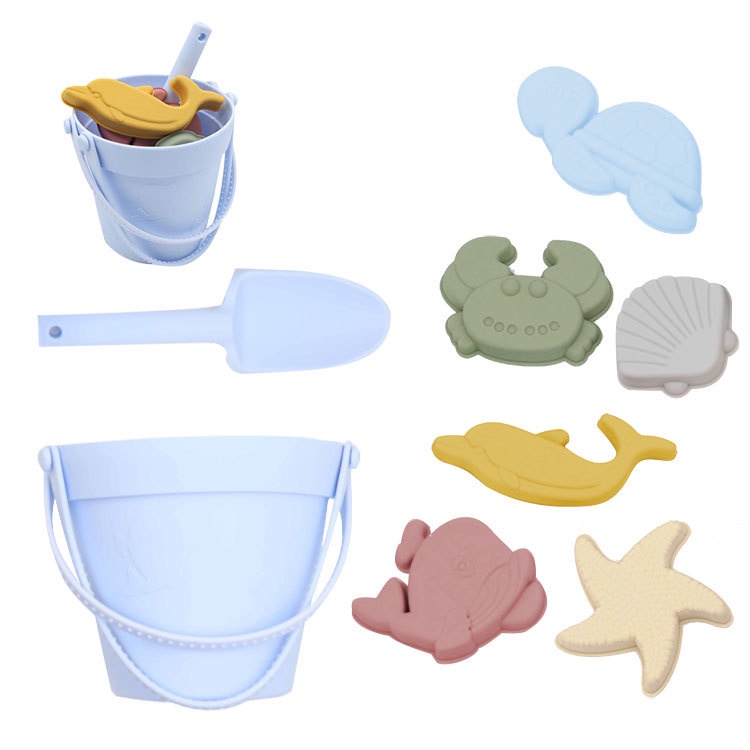 Silicone Beach Bucket Toy Set Creative Parentchild Toy Beach
