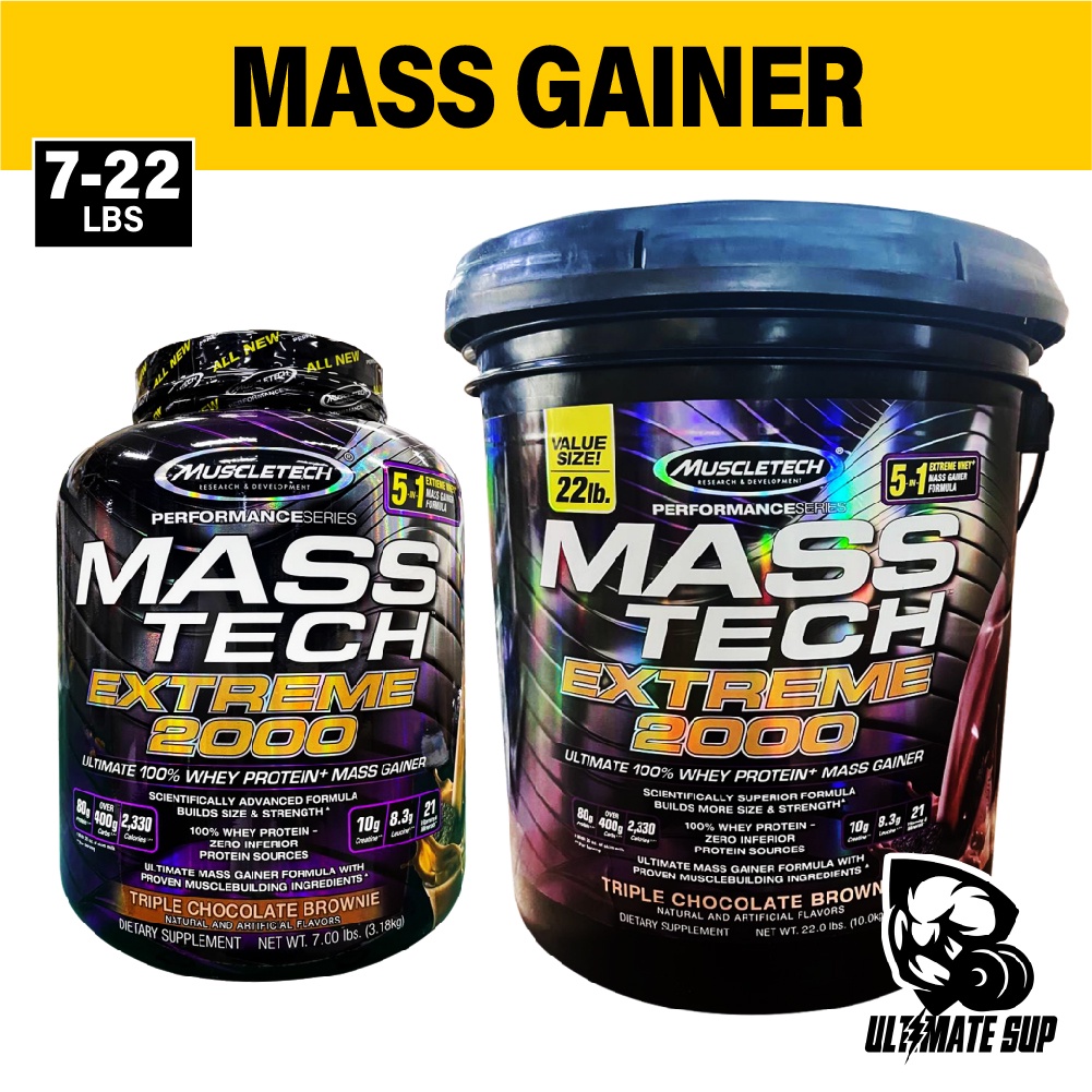 Muscletech Mass Tech Extreme 2000 Masstech Elite Mass Gainer Protein Powder Build Muscle 3257