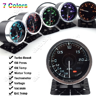 Digital & Pointer Turbo Boost Pressure Gauge 2.5'' 60mm 7 Colors