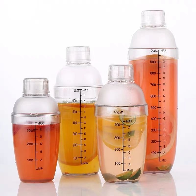 Black graduated plastic mixing Shaker 500ml 700ml 1000ml | Shopee ...