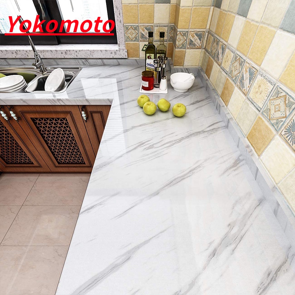 Yokomoto Marble PVC Vinyl Film Self Adhesive Waterproof Wallpaper for ...