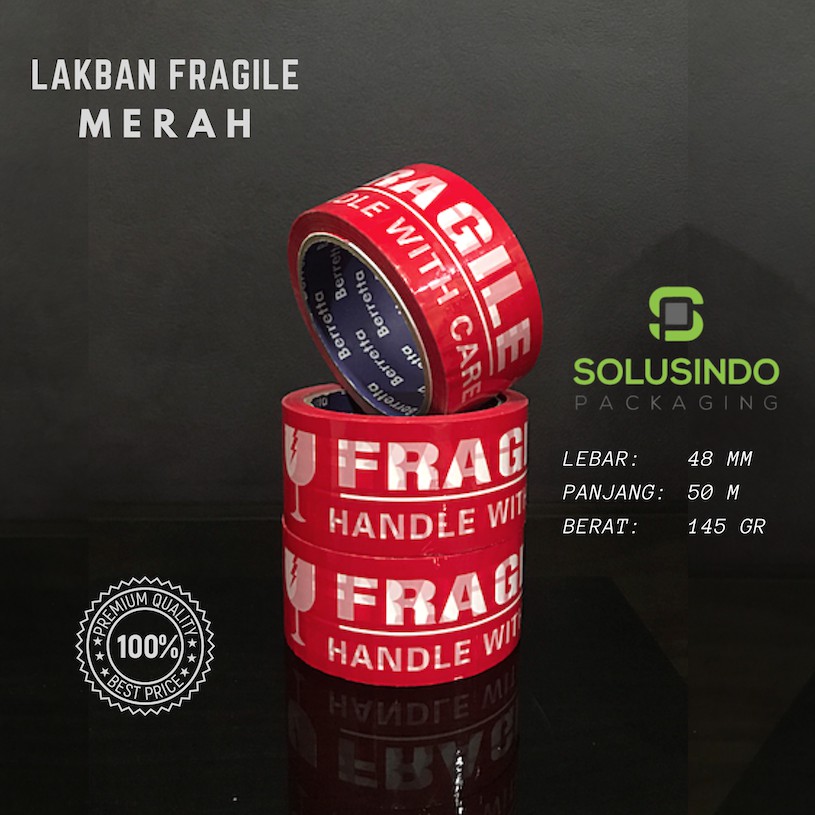 MERAH 2 Inch Red Fragile Duct Tape - 48 MM x 50 M | Shopee Philippines