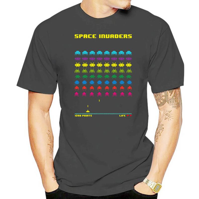 Space Invaders Man Summer T Shirts Military Tshirts Motorcycle T-Shirts ...