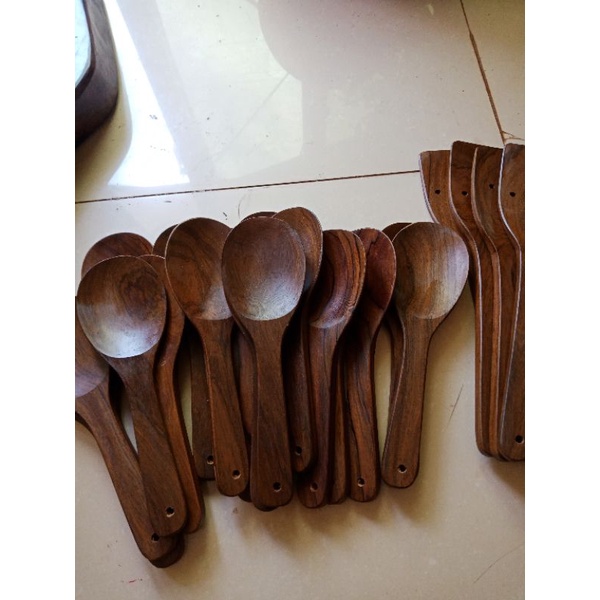 wooden ladle hardwood magkuno 12 inches length | Shopee Philippines