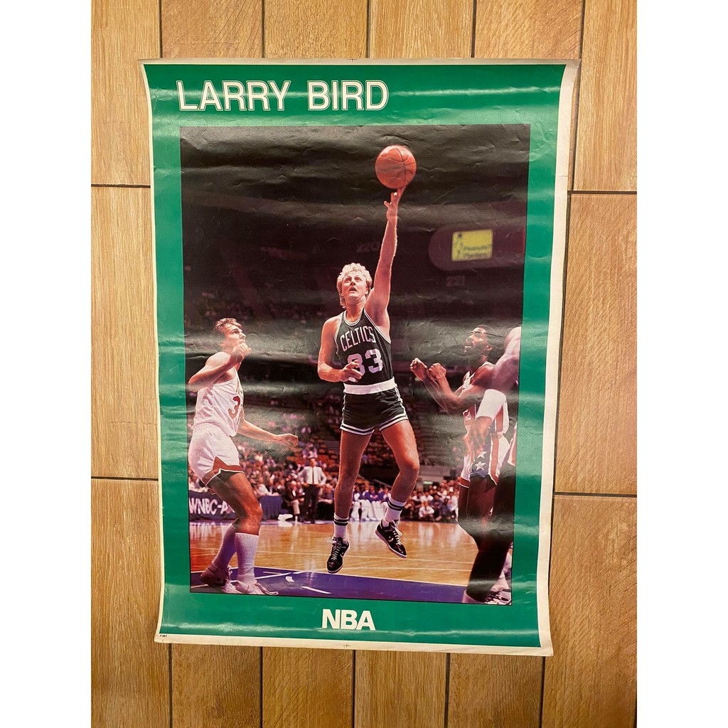 VINTAGE NBA POSTER/ CELEBRITY POSTER - LARRY BIRD / MICHAEL JORDAN ...