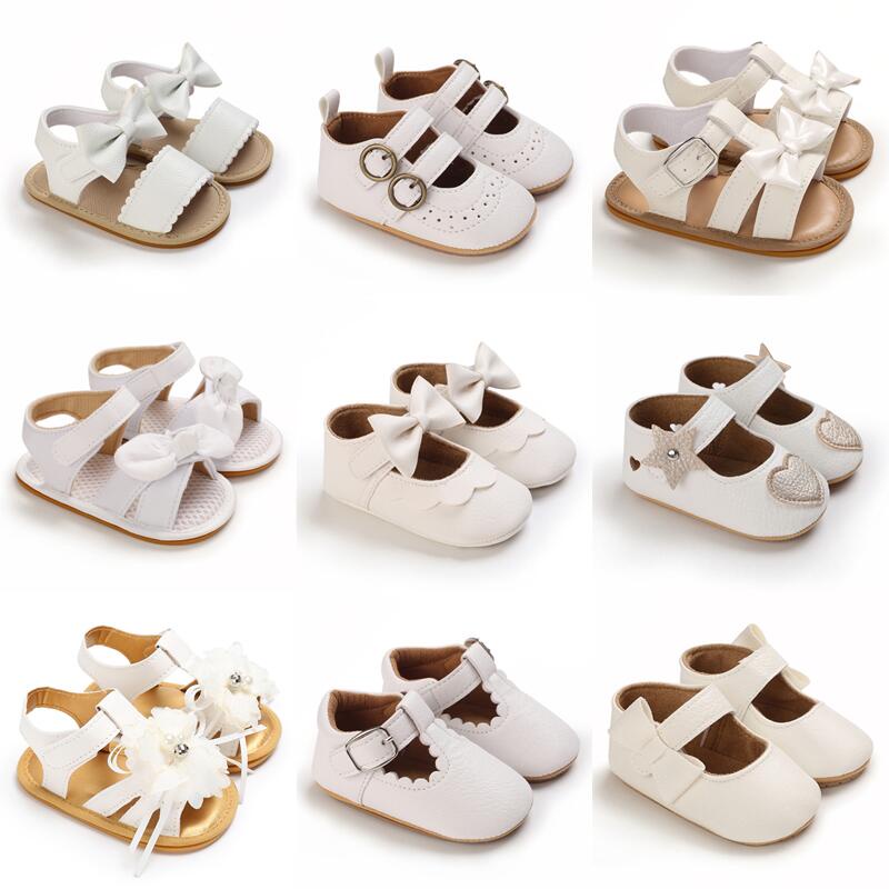Baby Shoes Outdoors Rubber sole Running Toddler Shoes White Newborn ...