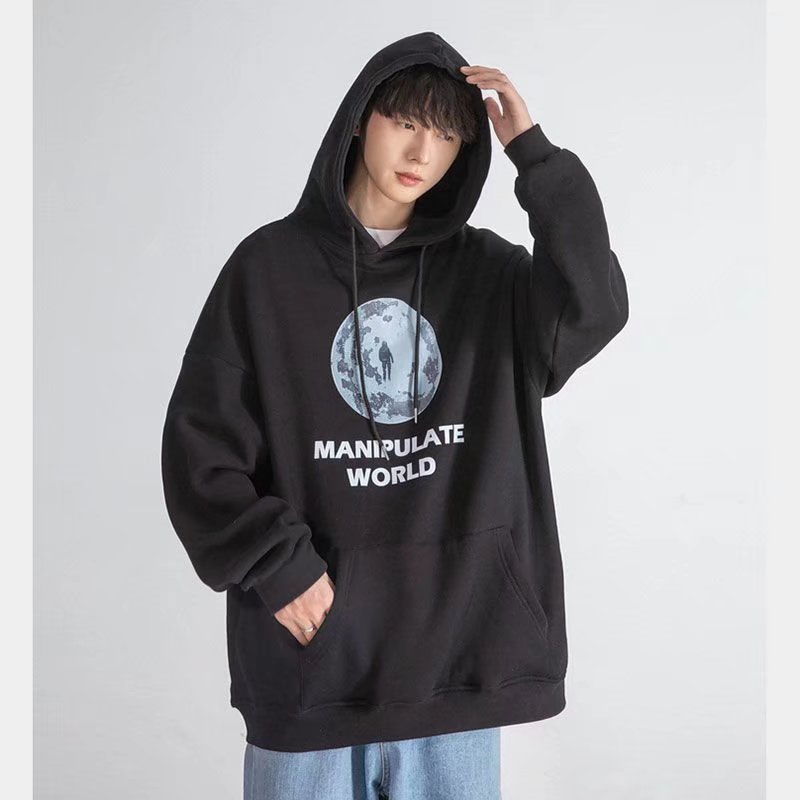 Men's Hoodie Jacket Oversized Sweatshirt Korean Pullover Hooded Fashion ...