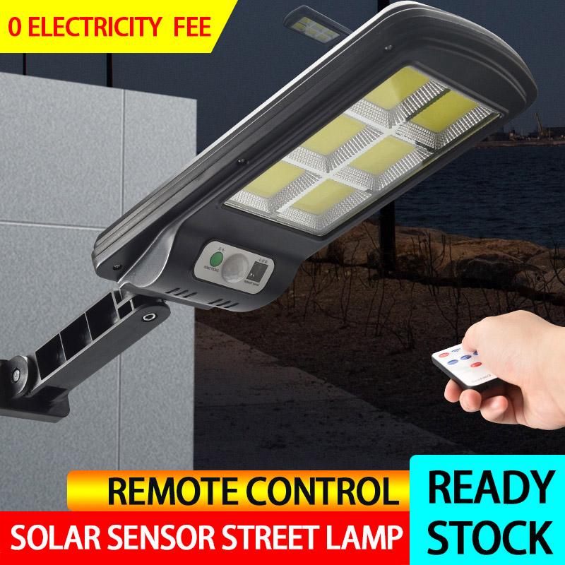 450W 120COB LED Solar Remote Control Street Light Outdoor Motion Sensor ...