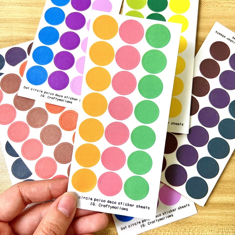 New Product Dot Circle Polco Deco sticker sheets | Shopee Philippines