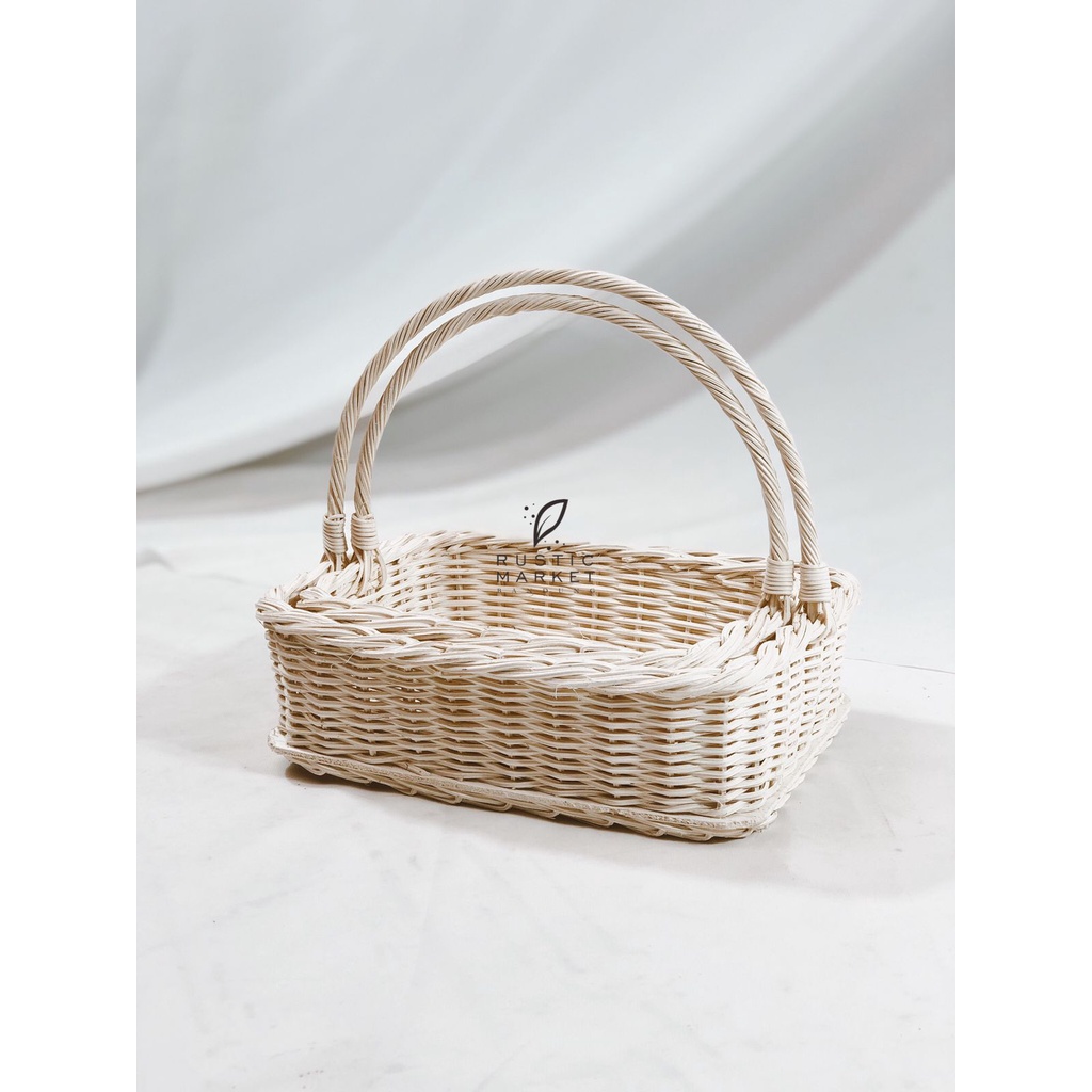 Home Decor/Rectangular Rattan Basket One Set (2pcs) | Shopee Philippines