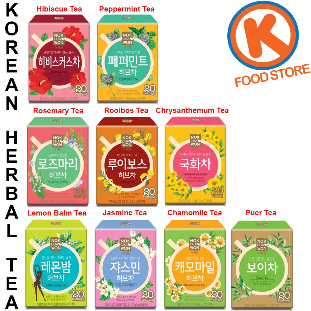 Korean Herbal Tea Hibiscus/Peppermint/Rosemary/Jasmine/Chamomile/Puer Korea Tea Korean Products