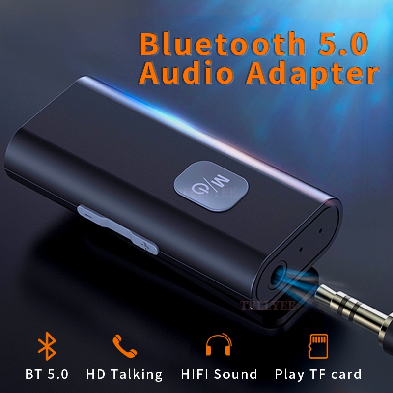 Bluetooth Receiver Wireless Audio Receptor Portable Adapter AUX  Jack for Speaker Headphones with Mic