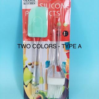 Silicone Spatula and Brush Set of 2 Baking and Cooking Utensils Bastin –  Bakerswish