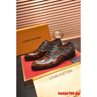 Wsqyaa.my 100% Original Fashion New Louis Vuitton LV Formal Slip-Ons Dress  Casual Leather shoes LV h